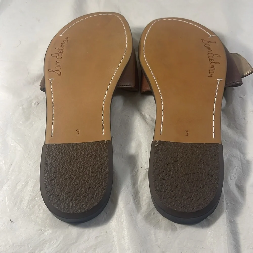 Sam Edelman Women’s Granada Brown Croc-Embossed Adjustable Buckle Slide Sandals - Picture 6 of 9